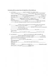 English Worksheet: simple past vs past continuous