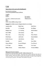 English Worksheet: U R