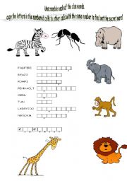 English Worksheet: find the secret word 