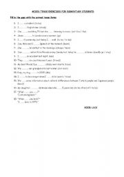 English worksheet: Mixed tense exercise