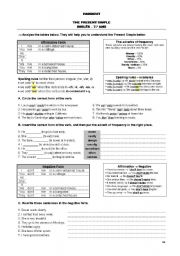 English Worksheet: Present Simple (affirmative, negative, interrogative)