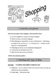 English Worksheet: Shopping