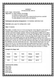 Activities for onomatopoeia topic