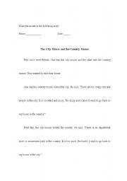 English worksheet: accent test-short story 4 kids