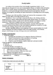 English Worksheet: Deadly Habits