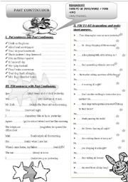 English Worksheet: Past Continuous B--W