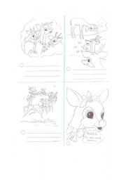 English Worksheet: RUDOLPH MINI BOOK (PART 2)