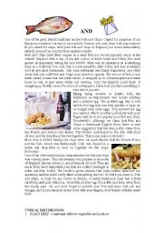 English Worksheet: FISH AND CHIPS  - British culture