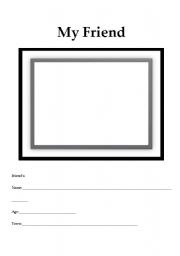 English Worksheet: My Friend 