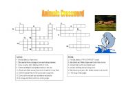 English Worksheet: Fun crossword puzzle about animals