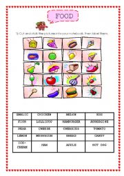 English Worksheet: FOOD