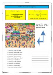 English Worksheet: At the amusement park