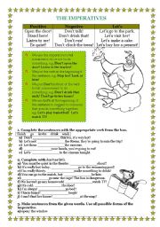 English Worksheet: The imperative