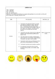 English Worksheet: Greetings