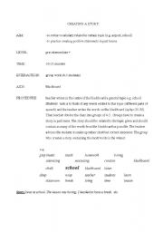 English Worksheet: creating a story - speaking activity