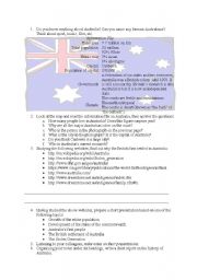 Australia Webquest