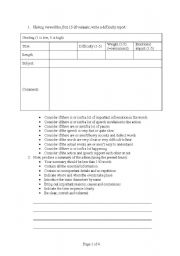 Film worksheet