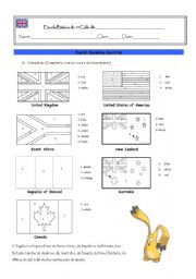 English Worksheet: English speaking countries