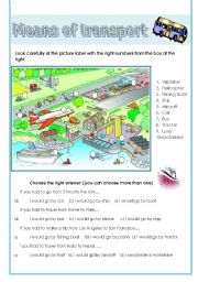 English Worksheet: Means of transport