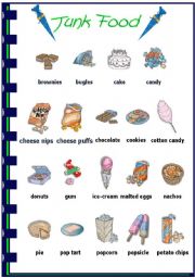 English Worksheet: Junk food