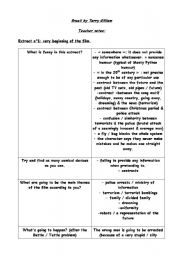 English worksheet: Brazil (part 1) teachers notes.
