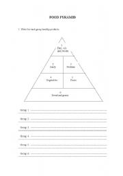 English Worksheet: Food pyramid