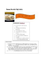 English Worksheet: recipe