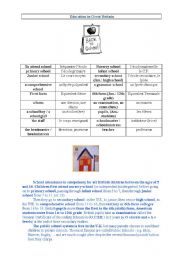 English Worksheet: School vocabulary