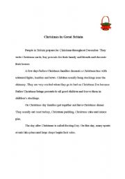 English Worksheet: Christmas in Great Britain