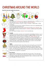 English Worksheet: CHRISTMAS AROUND THE WORLD