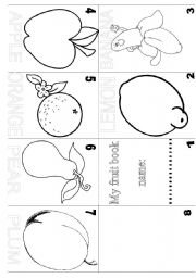 English Worksheet: my fruit book