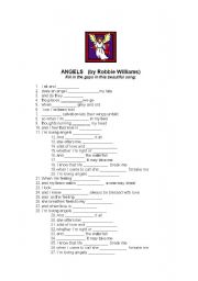 English Worksheet: Angels, by Robbie Williams