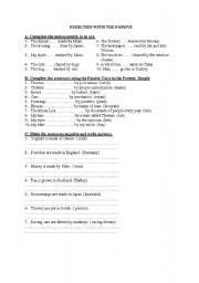 English worksheet: passive voice