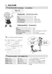 English Worksheet: Greetings