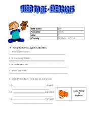 English Worksheet: verb to be