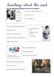 English Worksheet: Speaking about the past