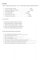 English worksheet: Food. So/ neither do I