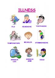 English Worksheet: ILLNESS