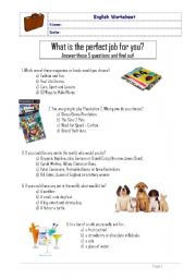 English Worksheet: Jobs - A quiz + The Househusband