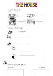 English worksheet: THE HOUSE