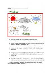 English worksheet: Weather