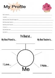 English Worksheet: All about me profile 