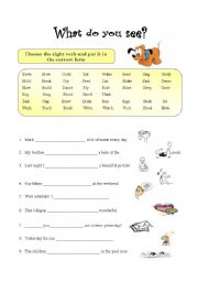 Verbs-What can you see? (4 pages)