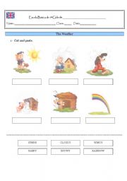 English Worksheet: Weather- Disney