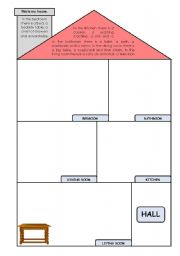 English Worksheet: PARTS OF THE HOUSE AND FURNITURE