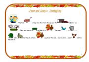 English worksheet: Jason and Jennys Thanksgiving (3/7)