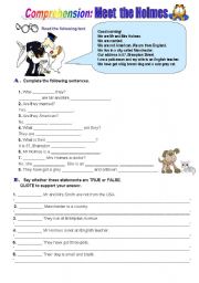 English Worksheet: Meet the Holmes!