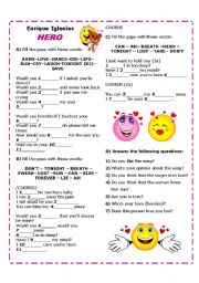 English Worksheet: SONG