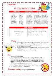 English Worksheet: FUTURE SIMPLE