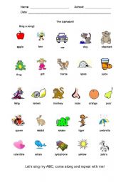 English Worksheet: The Alphabet